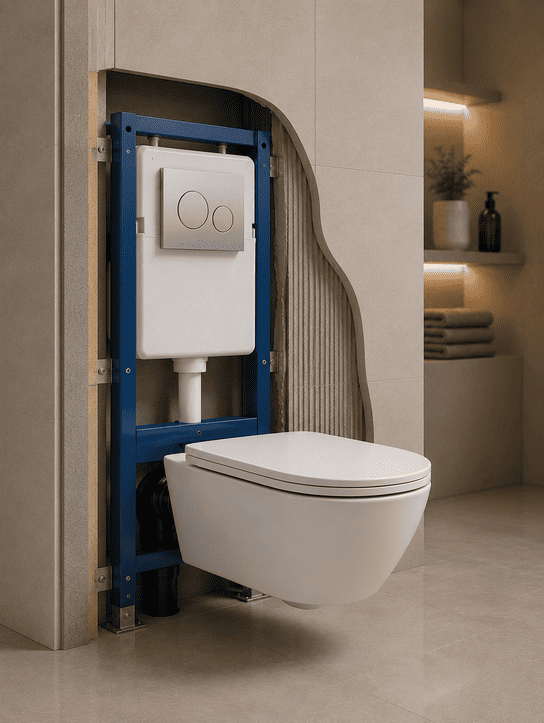Wall-Hung Toilet Flushing Systems
