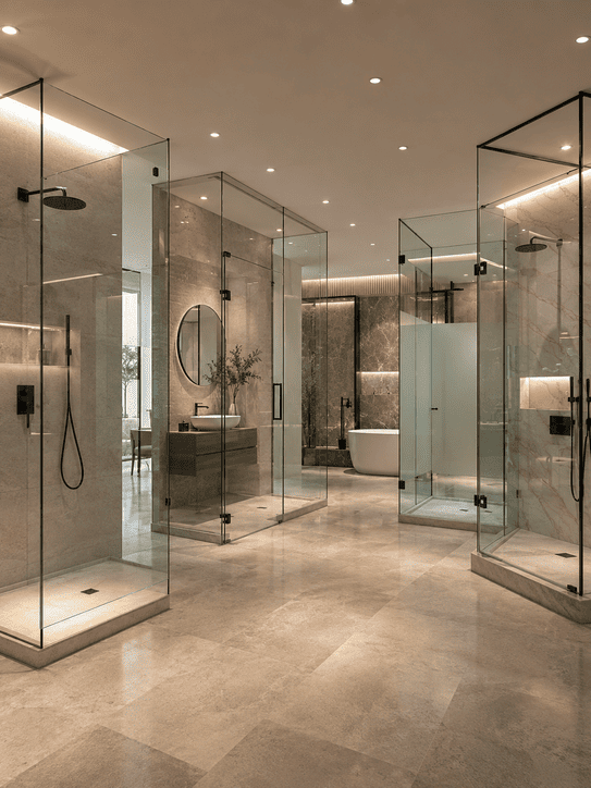 Sliding Glass Shower Partitions